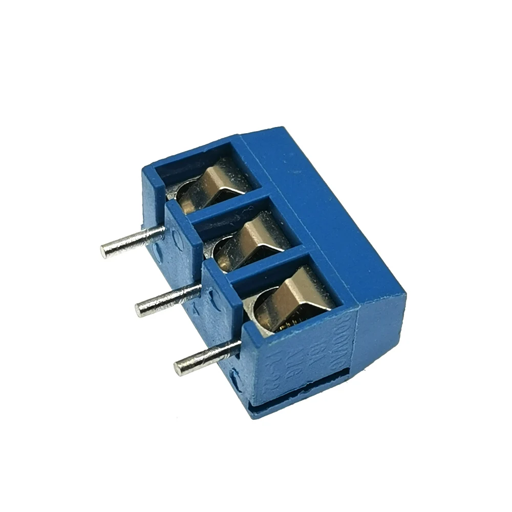 3 Pin Blue Лучший KF301-2P KF301-3P 5,0 мм 2Pin/3Pin PCB винтовой клеммный блок разъем, 2Pin/3Pin цвета - Цвет: 3 Pin Blue