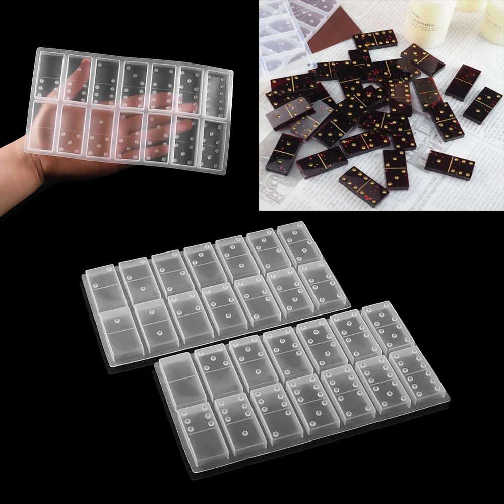 

1Set Dominoes Silicone Molds Cabochons Board Charms Epoxy Resin Mold Game Accessories Handmade Craft DIY Jewelry Making Supplies
