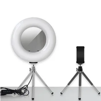 

Ring Light Dimmable LED Fill Light With Stand For Video Live Stream Makeup Mirror Lights USB Cosmetic Beauty Tools Portable
