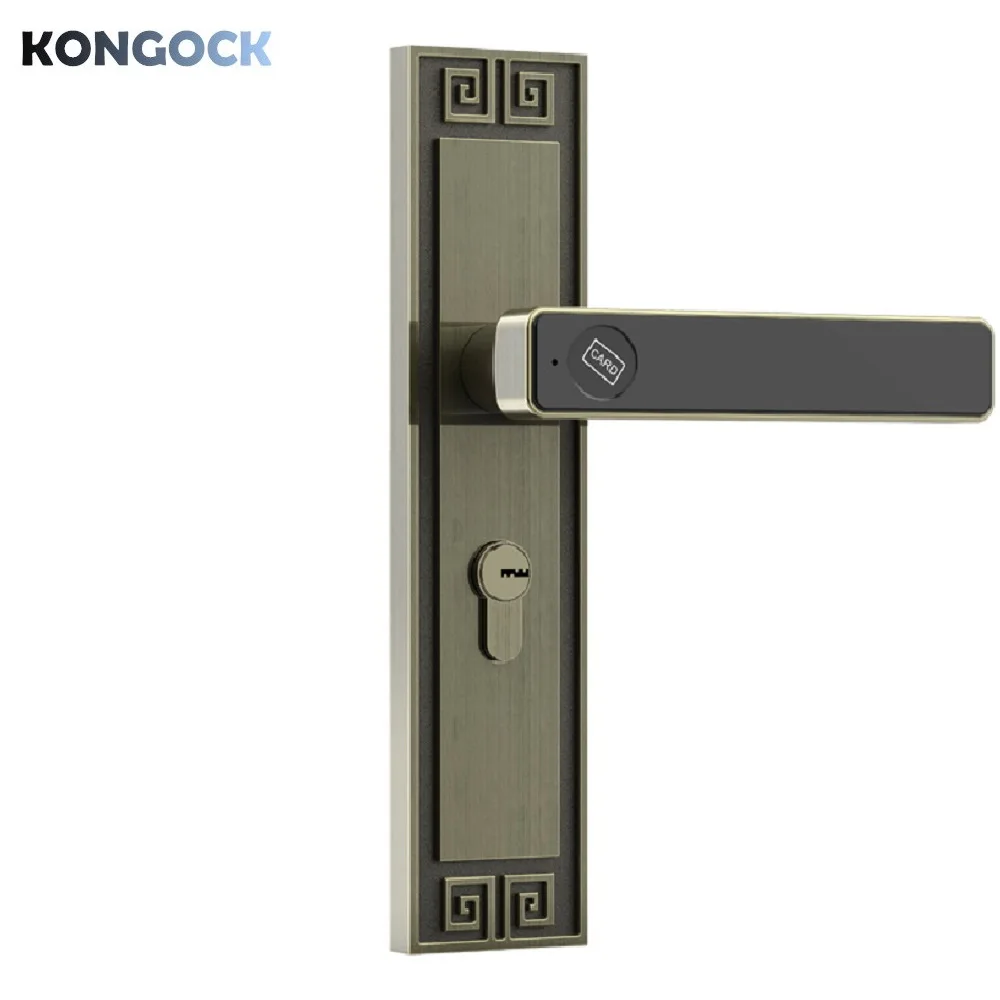

Electronic wireless card door lock, keyless vintage smart door lock for Home and office and Hotel with back-up key