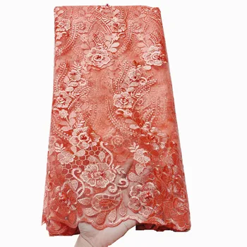 

wholesale 5yards 2020 high quality lace african tulle lace with stones new lace fabric nigerian lace fabric for women dress