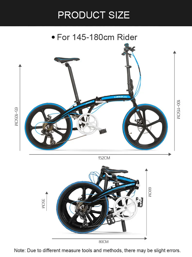 QF600G 20 дюймов складной велосипед, 7 скоростей складной велосипед, рама из алюминиевого сплава, BMX, оба дисковых тормоза