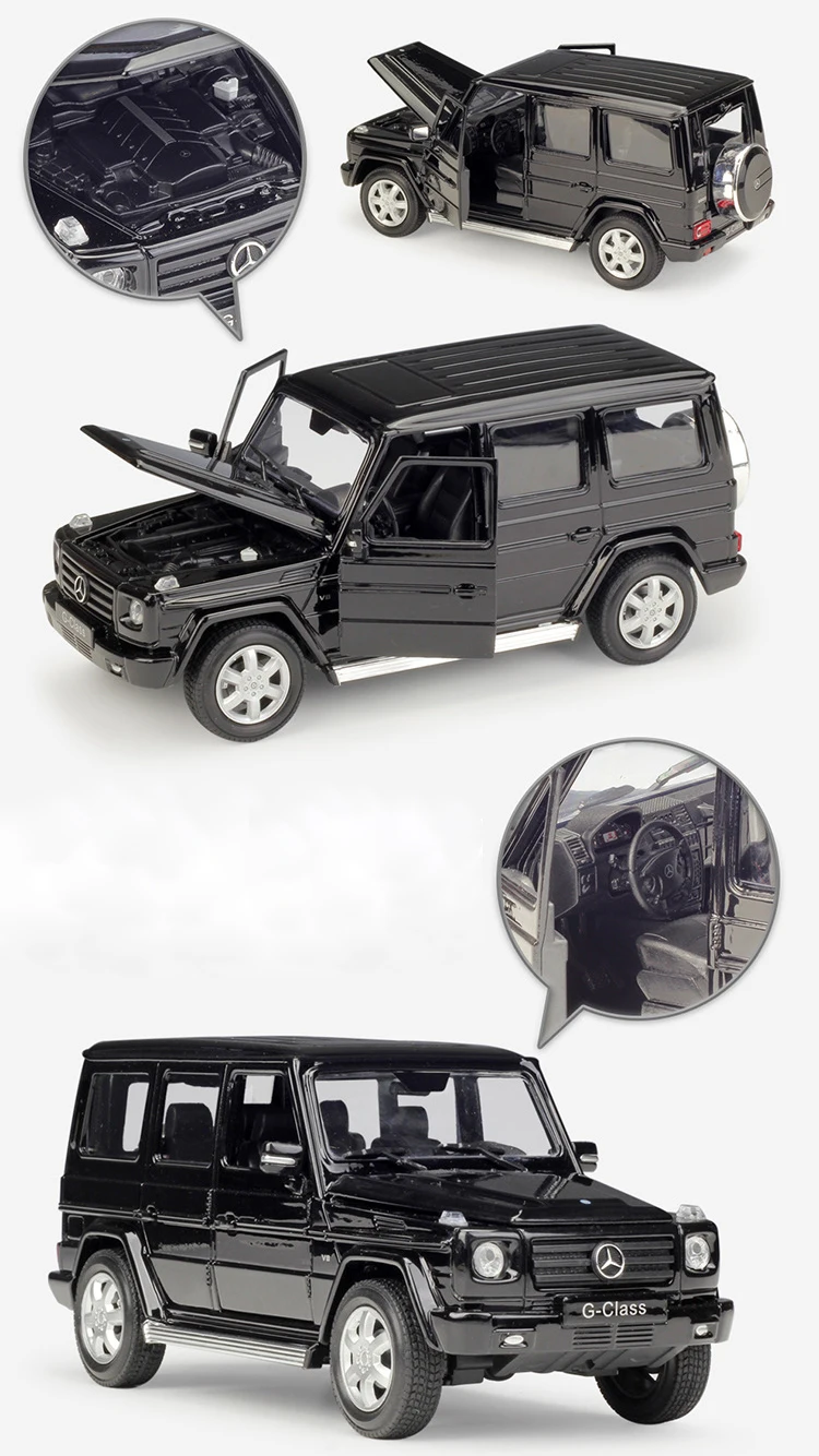 WELLY Модель автомобиля литья под давлением 1:24 Масштаб сплав автомобиль Mercedes-Benz g-класс внедорожник Внедорожник Металлический Игрушечный Автомобиль для детей Коллекция подарков