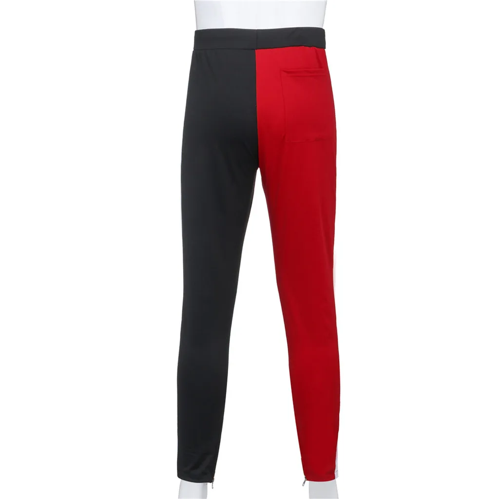 Pants Men New Autumn Winter Casual Sweatpants Colorblock stitching high-elastic Sport cargo pants men hip hop L0919