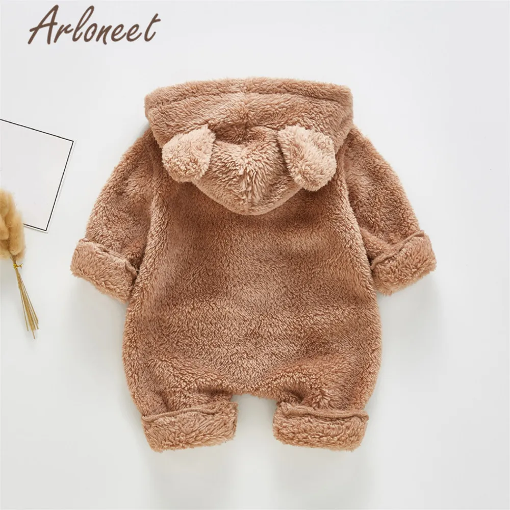 ARLONEET/пальто с героями мультфильмов; зимнее пальто для новорожденных девочек; комбинезон на молнии; Верхняя одежда с капюшоном; хлопковое пальто для малышей; однотонная верхняя одежда для мальчиков