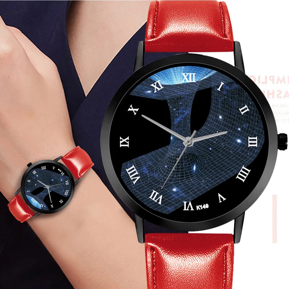 

Best Selling Women Watches Unique Creative Dial Ladies Quartz Wristwatch Solid Color Leather Strap Clock Relojes Para Mujer@50