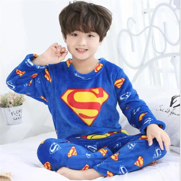 Детские пижамы; домашняя одежда; пижамные комплекты; детская флисовая Пижама для отдыха; плотная теплая фланелевая одежда для сна; одежда для отдыха из кораллового флиса; e44