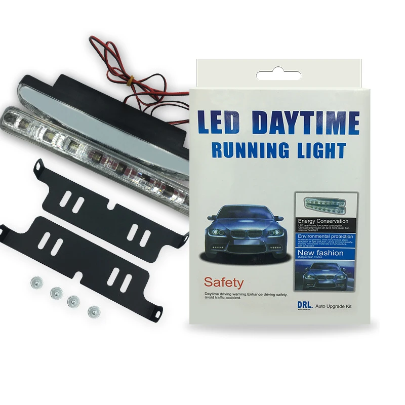

4PCS/Set Car Day Light 8 LED DRL Car Auto 3W Bulb Source Fog Driving Daylight Daytime Running LED White Head Lamp
