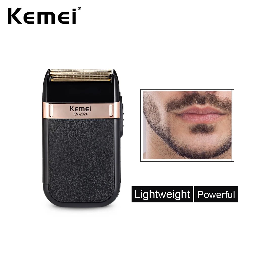 

Kemei Electric Shaver for Men Twin Blade Waterproof Reciprocating Cordless Razor USB Rechargeable Shaving Machine Barber Trimmer