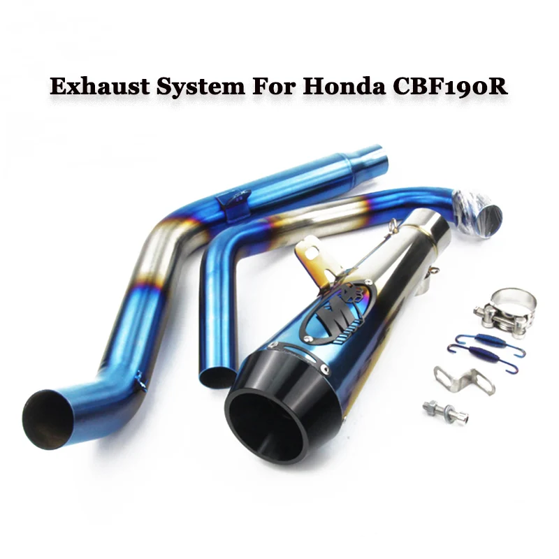Слипоны для Honda CBF190R CB190R CBF190X moto rcycle выхлопная полная система Escape moto модифицированный глушитель с передней средней соединительной трубой