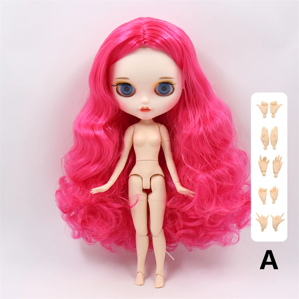 Fortune Days 1/6 bjd кукла шарнирное тело 30 см белая кожа Новое матовое лицо мягкие длинные вьющиеся волосы smail лицо с бровей игрушка кукла - Цвет: like a picture