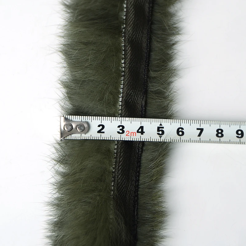 Натуральный утолщенный мех кролика отделка одежды аксессуары из натурального меха полосы для свитера пальто капюшон шляпа Diy пушистый