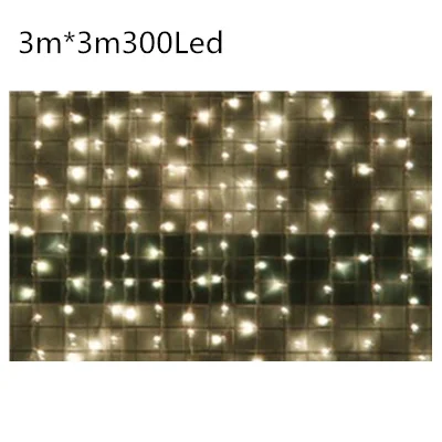 3mX3m300Led Warm Рождественские украшения для дома светодиодный гирлянда для занавесок Новогоднее украшение гирлянда Arbol De Navidad Natal Kerst Decoratie - Цвет: 3mX3m300Led Warm