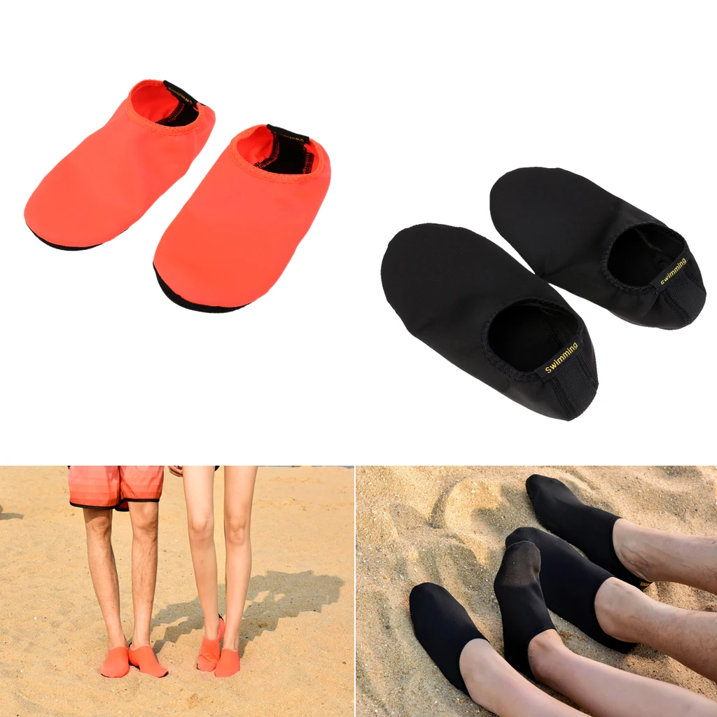 Unisex Durable Non-slip Sole Barefoot Water Skin Shoes Aqua Socks for Beach Pool Sand Swim Surf Yoga Water Aerobics