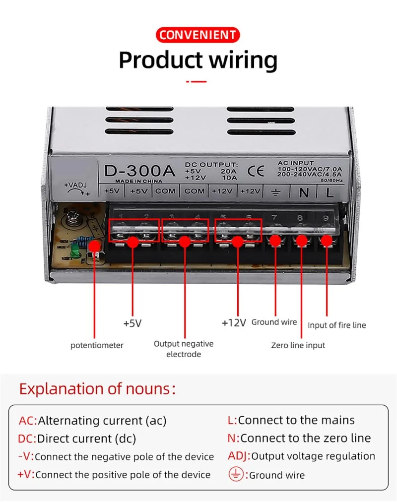 smps d 350a b c 5v 12v 24v 20a 10a 03
