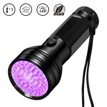 

Hot Sale LED UV Flashlight Torch Light 51/100 LED Ultraviolet Lamp 395-400nm UV Light AA Battery Powered Smudge Marker Checker