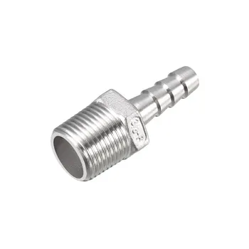 

uxcell 3pcs Stainless Steel Barb Hose Fitting Connector 8mm Barbed X G3/8 Male Pipe connect lines for air water fuel oil