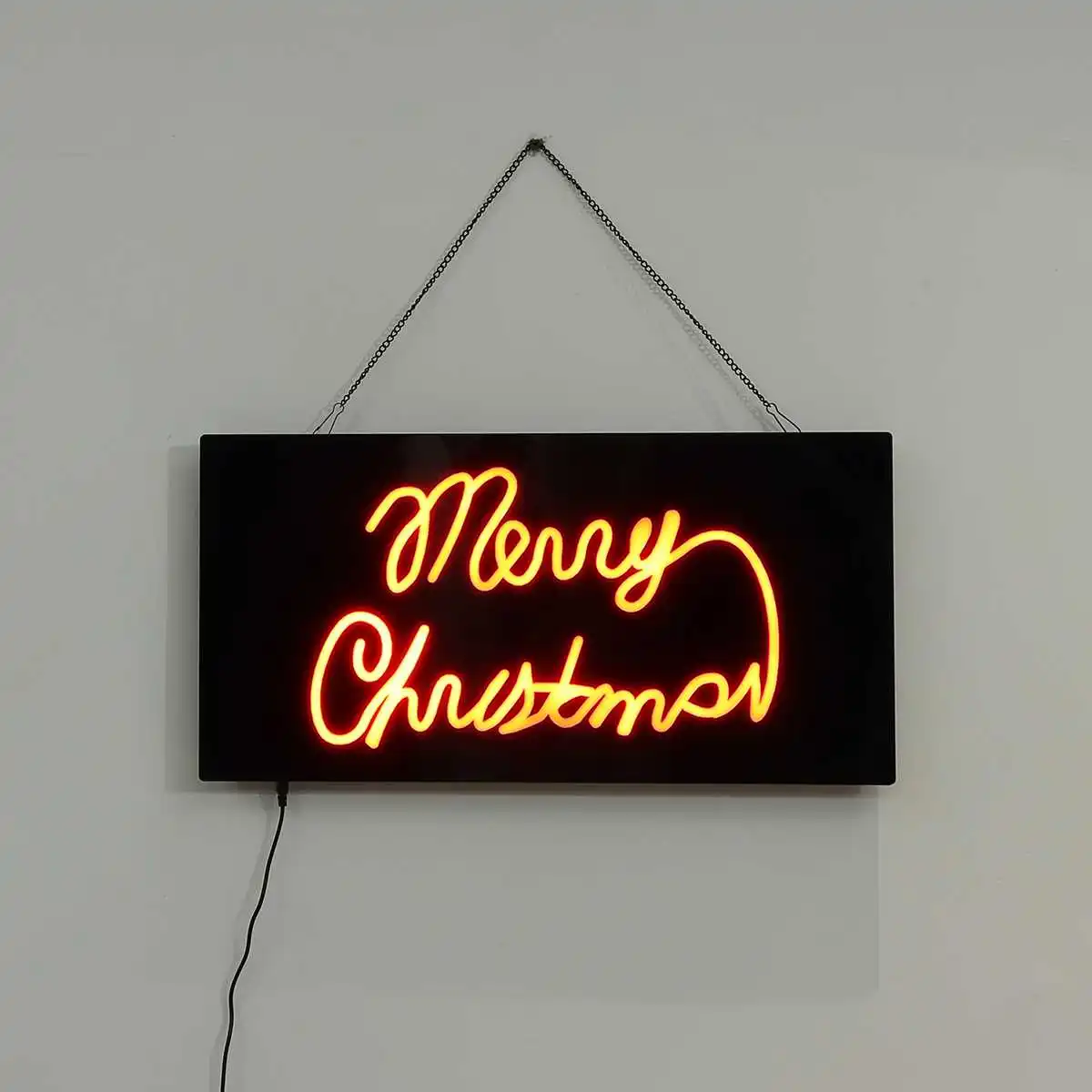 

Hanging LED Merry Christmas Sign Board Light Resin Shop Bar Window Display Light Commercial Advertising Lights Home Party Decor