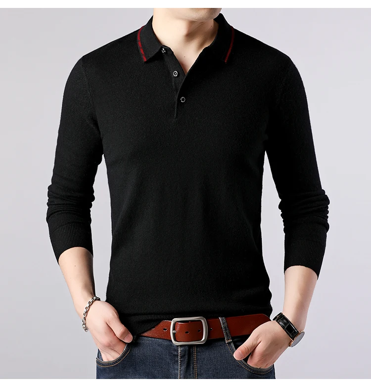 Осень зима мужская водолазка сплошной цвет Повседневный свитер мужской Slim Fit бренд трикотажные пуловеры шерсть Pull Homme