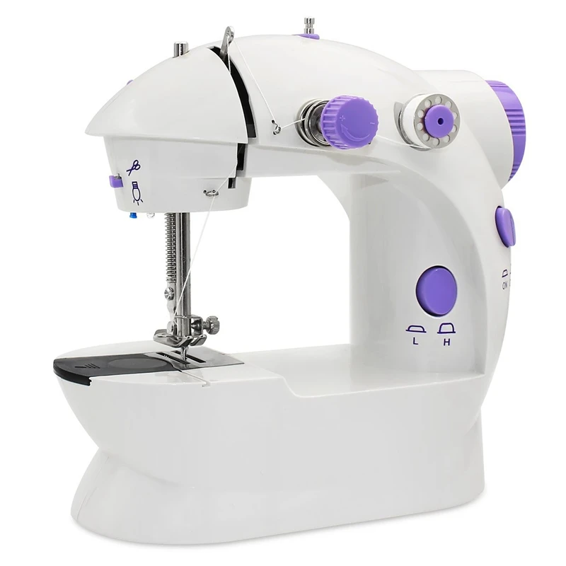  Mini Sewing Machine AU Plug Portable Electric Sewing Machine with Lamp and Thread Cutter High & Low