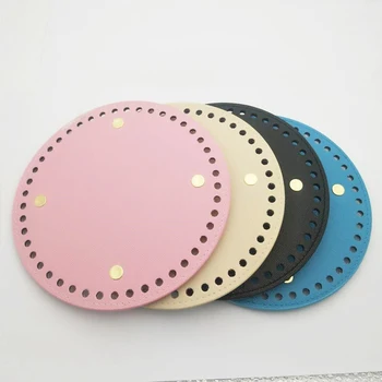 

Bag Bottom Replacement Parts Women New Fashion Golden Rivets PU Leather Handmade Round DIY Bag Accessories Wear Resistant Parts