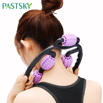 

U Shape Trigger Point Massage Roller 5 Wheel Roller Massager for Arm Leg Neck Muscle Tissue Fitness Gym Yoga Pilates Sports Tool