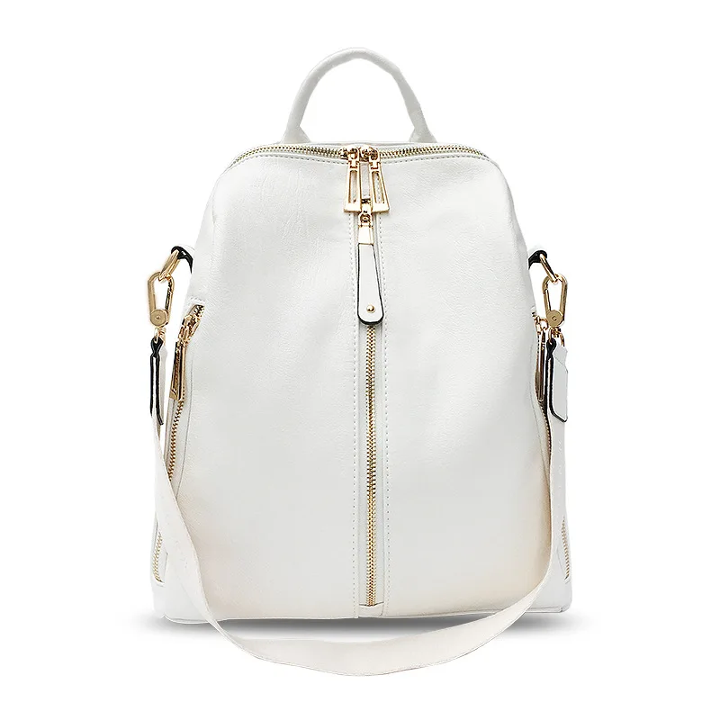 2021 White Backpack for Women Duel-use Multifunctional Bolsa Feminina Waterproof Anti Theft Luxury Mini Mochila Para Hombre