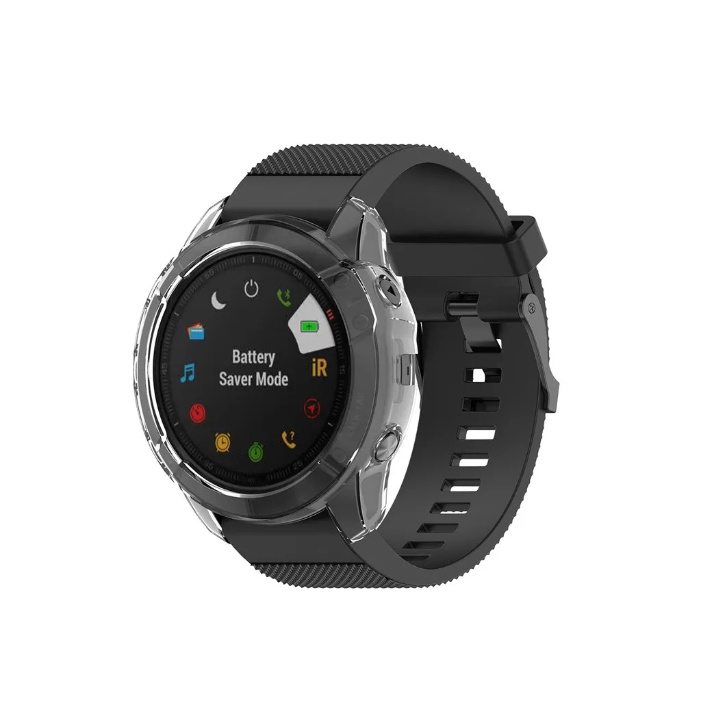 Ouhaobin чехол для Garmin Fenix 6 6X6 S Чехол для смарт часов кристально чистый TPU чехол для Garmin fenix Чехол протектор 1028#2