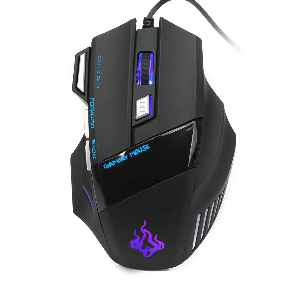  Professional USB Wired Gaming Computer Mouse 5500 DPI Optical LED Lighting Mouse Gamer for Computer