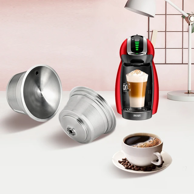 Cápsulas de café reutilizables Dolce Gusto, cápsulas de filtro de café y  leche de acero inoxidable, cápsulas de café recargables dolce gusto -  AliExpress