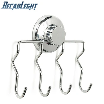 

Wall-Mounted Hooks Suction Cup Type Perforated Stainless Steel Clothes Rack Easy To Install Bedroom Space-Saving Storage Tools