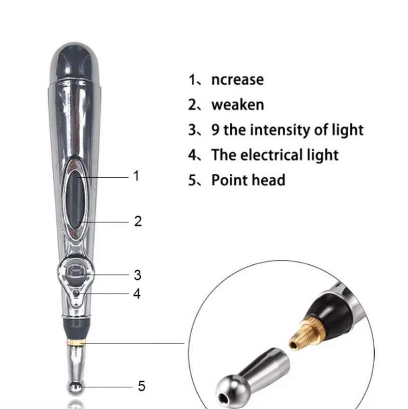 Электронный акупунктурный карандаш меридианы электрическая лазерная терапия Лечение массаж спины ручка прибор для акупунктуры обезболивающие инструменты