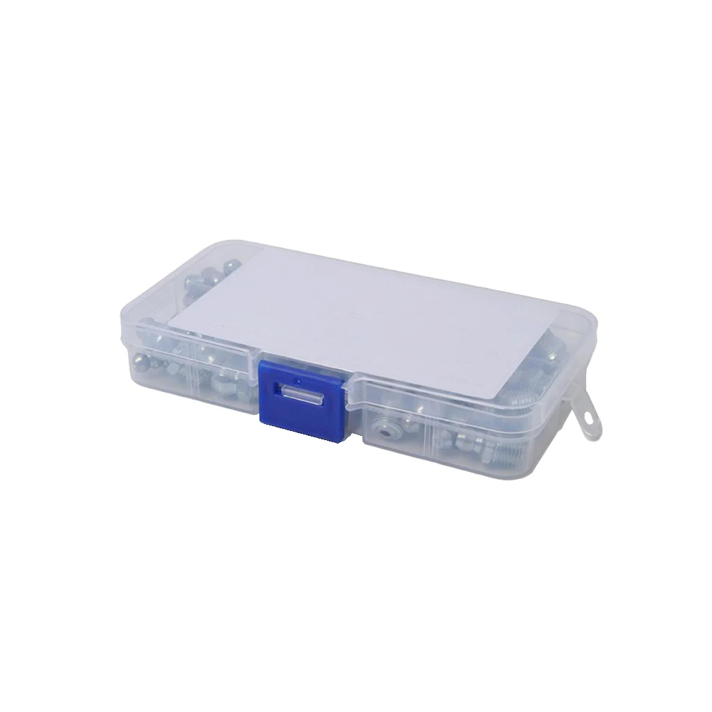 50 Pieces Hydraulic Grease Zerk Fitting SAE Kit 1/4