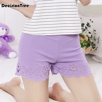 

2020 sexy women safety short pants elastic anti chafing lace trousers underwear middle waist safety short pants