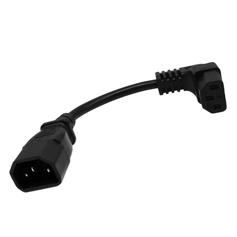 18 см IEC 320 90 градусов C13 3 Pin Female to C14 3 Pin Female PDU источник питания Удлинитель для компьютера светодиодный HDTV монитор и сканирование