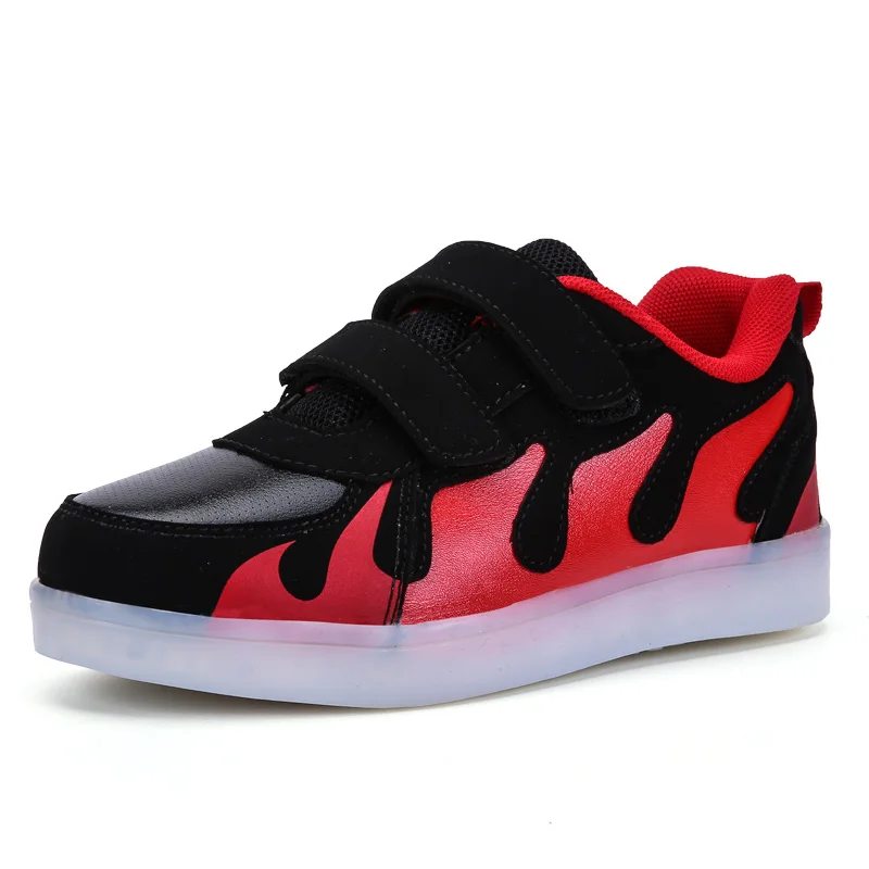 White Red Pink Children Shoes Light Led luminous Shoes Boys Girls Sport Shoes Casual Led Shoes Kids Glowing Sneakers