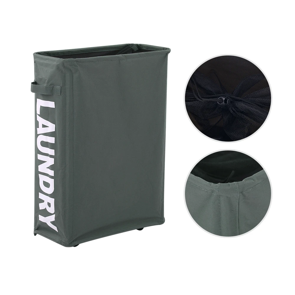 

Hot New Organizer Box Corner Slim Foldable Oxford Cloth Laundry Basket Bin Mesh Drawstring Dirty Clothes Storage Hamper