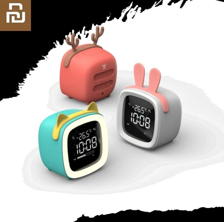 New cut pet TV alarm clock student LED digital clock Alarm Multifunctional bedside thermometer night light afbeelding