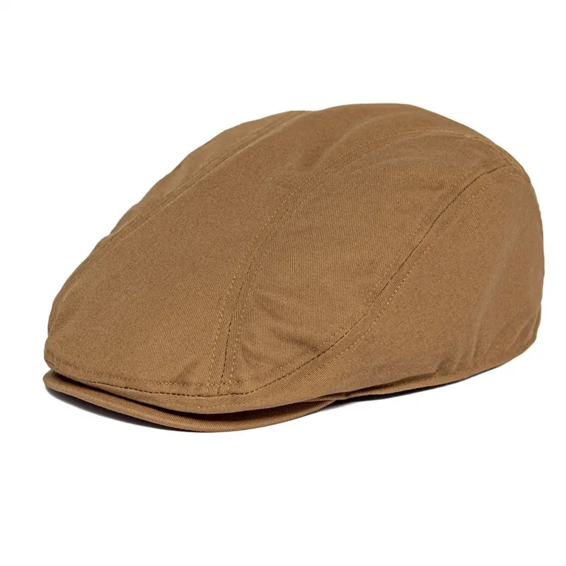 BOTVELA Men's 100% Cotton Newsboy Caps High Quality Classic Flat Cap Gatsby Ivy Golf Cabbies Hat for Male Trucker Driver Hats