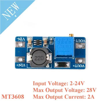 

5pcs MT3608 DC-DC Voltage Step Up Boost Converter Power Supply Module 2A 2V~24V DC to maximum 28V DC Power Step-up Module