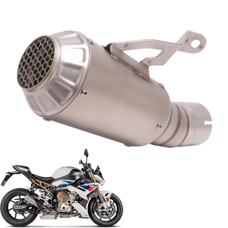 Per Bmw S1000Rr 2019-2023 Tubo Di Scarico Moto 60Mm Slip-On Punta Del Silenziatore No Db Killer Escape Riserva Catalyst S1000R 2021-2023