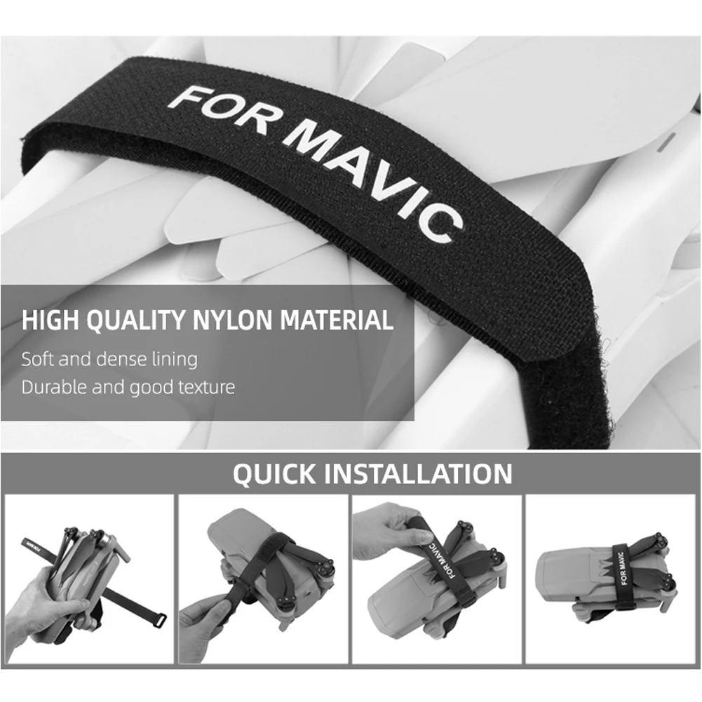 Drone Accessories 2x UAV Propeller Stabilizer Fixing Tape Straps Drone Blade Holder Fixed Stabilizers Protective For DJI Mavic Air 2/Mavic Mini
