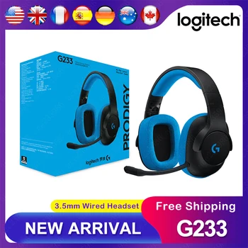 

Original Logitech G233 PRODIGY Gamer Gaming Headphones 3.5mm Wired Headset With Microphone For Nintendo Switch PS4 Xbox One PC