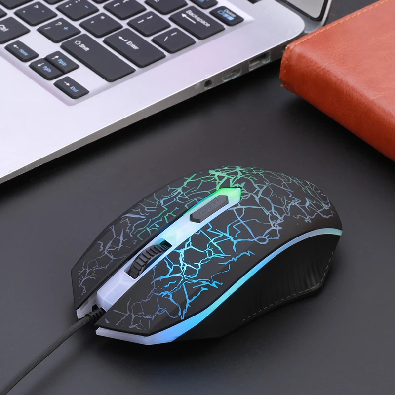 Игровая мышь USB светящаяся оптическая мышь для ноутбука PC 4 кнопки три dpi gear