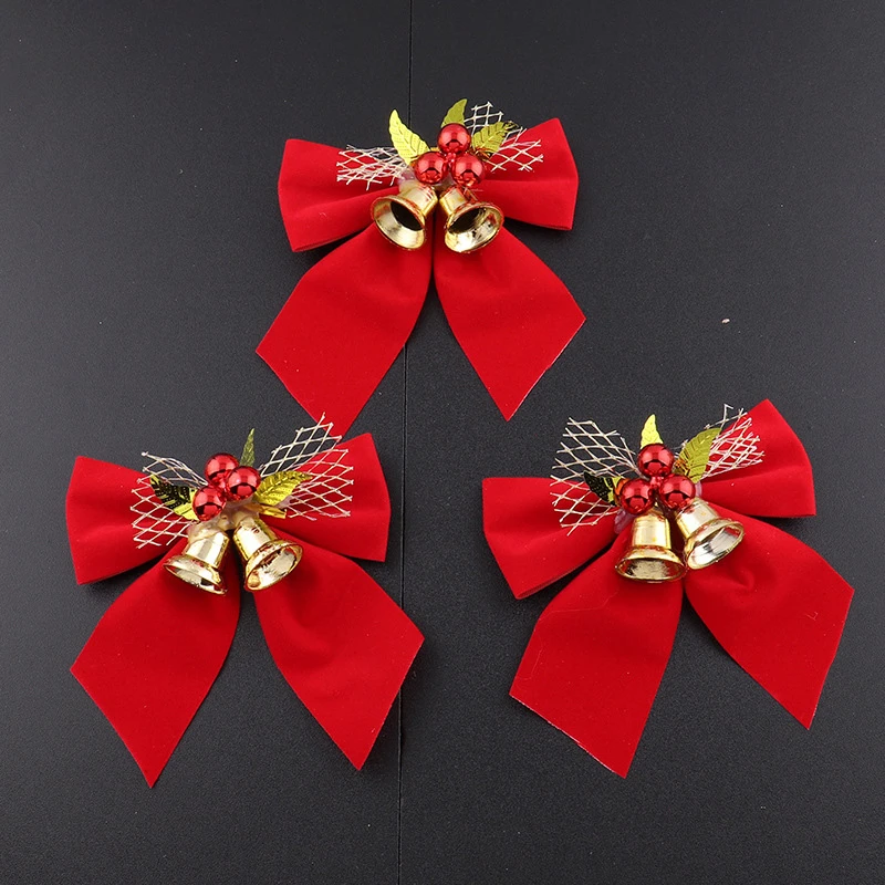 3 pçs laço vermelho ornamentos de natal feliz natal decorações para casa  decoração da árvore de natal navidad 2021 noel ano novo 2022|Laços de natal|  - AliExpress