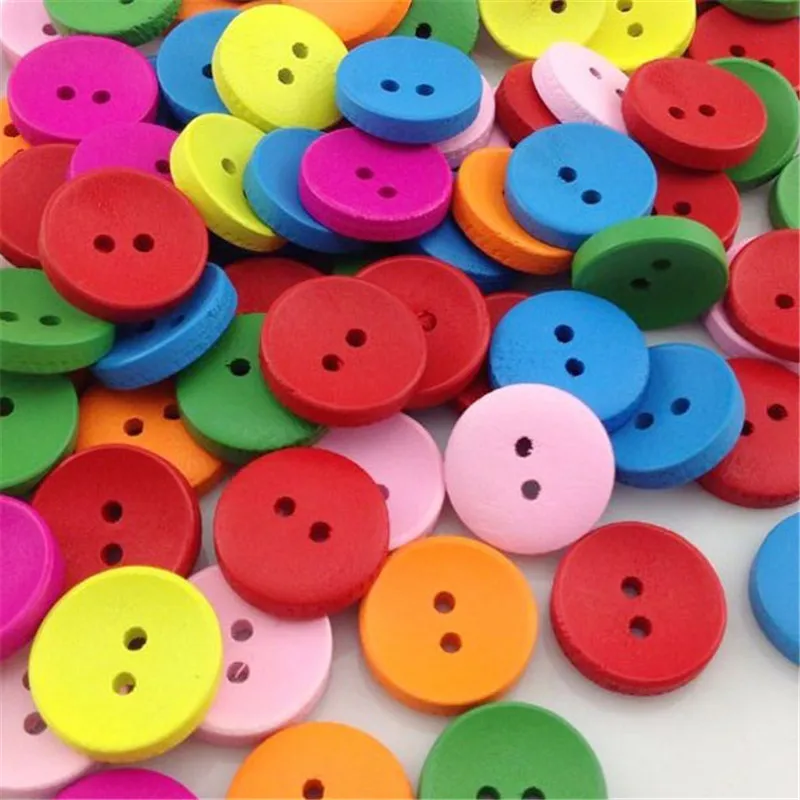 100 шт. деревянные пуговицы с двумя отверстиями 15 мм|2 hole wooden buttons|wooden buttonshole wood button |