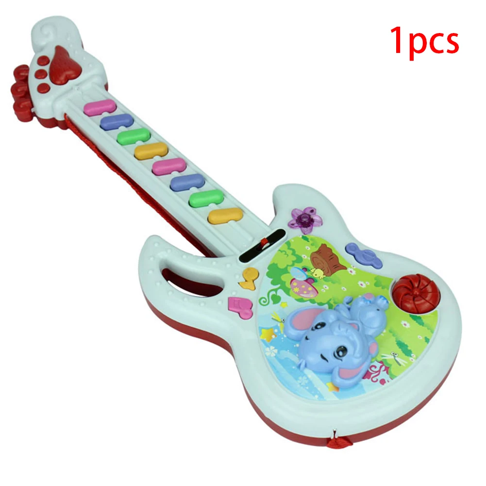Дети играть детские акустические Пластиковые Слон музыкальная клавиатура гитара музыкальный инструмент детские игрушки подарок цвет отправка случайным образом
