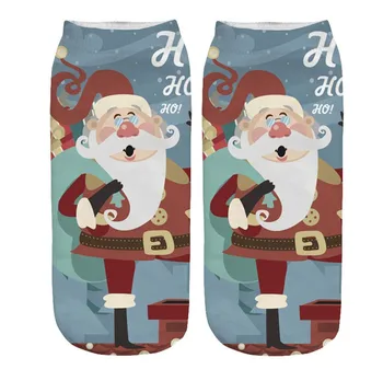 

H#3D Christmas Santa Elk Printing socks Casual Medium funny cute Sports Socks dropshipping calcetines