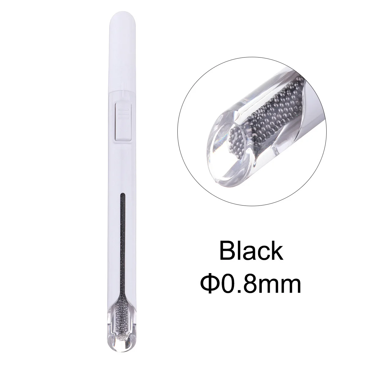 L 0.8mm 12 типов инструментов для нейл-арта, Стальные Бусины, ручка для раскрашивания, маленькие шариковые икры, аксессуары для маникюра, ручка для рисования слитков - Цвет: L 0.8mm