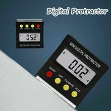 Mini goniometro digitale a 360 gradi inclinometro scatola di livello elettronica strumenti di misurazione della Base magnetica goniometro